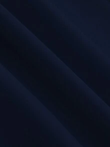 Franclia 通勤时尚百搭束腰双排扣金属纽扣撞色黑色饰边卡其色女式西装外套，优雅春秋季外套，女士商务休闲服装，漂亮女士西装外套 - 藏蓝色 - 查看 4