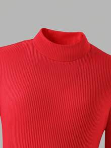 Sparklyn Tween Girl Round Neck Puff Sleeve Beaded T-Shirt & Plaid High Waist Mini Skirt, Casual Chic Christmas Outfit. Christmas Set.Autumn/Winter.  Princess Halloween/Christmas Party  Dresses - Multicolor - View 6