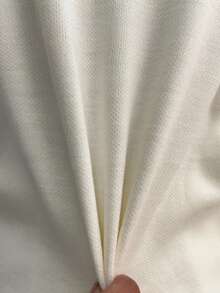 EURMUSE Ensemble tricoté 2 pièces pour femmes en tenues d'automne/hiver : pull col rond décontracté à manches ballons de couleur blanc pur avec ruban de couleur contrastante aux poignets et pantalon en tricot de couleur unie à jambes larges