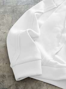 AXEPEAK 大码简约印花长袖连帽衫