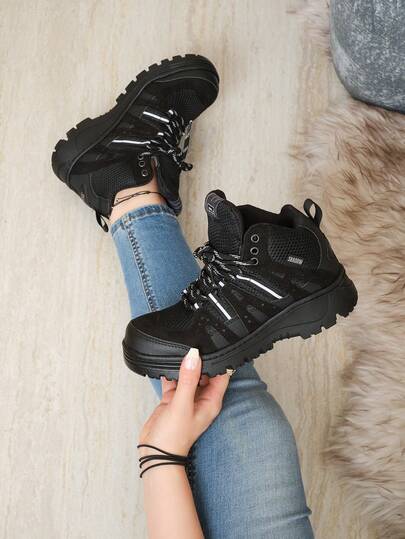 Botines de trabajo  mujer, botas  dama,, zapatos de trabajo dama, botines con agujetas, botas antiderrapantes mujer, calzado industrial resistente, botas protección laboral, botines de trabajo ligeros, zapatos de trabajo femeninos, calzado  con cordones.