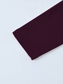 INAWLY 女式修身长袖圆领 T 恤，深紫色 - 中紫紅色 - 查看 5