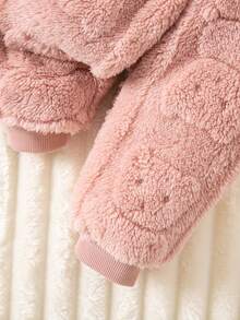 SHEIN Babygirl 蓬松粉色长袖运动衫套装，秋冬 - 彩色 - 查看 7