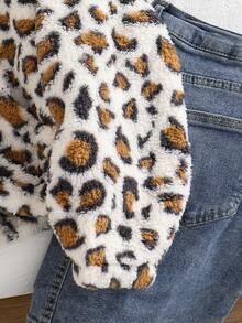 1 Stück Tween Mädchen Oversized Stehkragen Halb-Reißverschluss Fleece Pullover Sweatshirt, Lässig für Herbst/Winter - Verschiedenfarbig - Übersicht 5