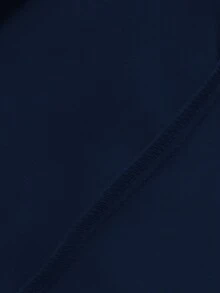 Franclia 通勤时尚百搭束腰双排扣金属纽扣撞色黑色饰边卡其色女式西装外套，优雅春秋季外套，女士商务休闲服装，漂亮女士西装外套 - 藏蓝色 - 查看 5