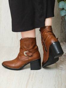 Women Ankle Boots & Booties - Camel - View 2
