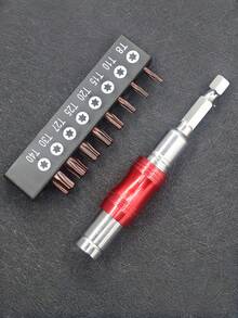 1 cái Trục mở rộng tua vít thủ công, Bộ chuyển đổi đa năng cho vít cạnh không gian hẹp, Chuôi lục giác, Góc cạnh để kết nối khoan, Phụ kiện dụng cụ - Đỏ - Xem 7
