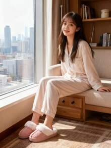 女士家居拖鞋 - 粉色 - 查看 5