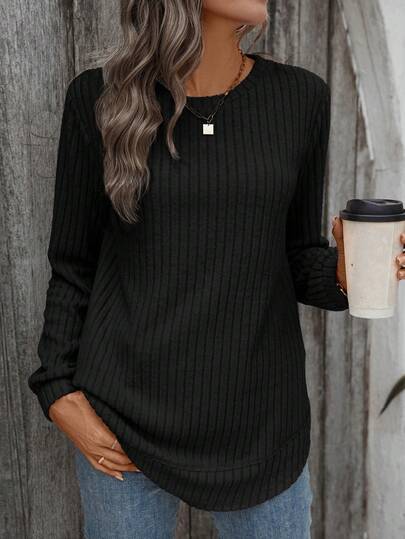 Rosumi Plus Size Solid Color Casual Pullover Sweatshirt,  New Year Lookmaija    Party Elegant Dress Women New Year Clothes Elegant Dress Women,Spring