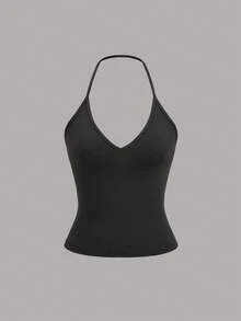 Sweetra 3pcs Women's Sleeveless Solid Color Camisole Set With Adjustable Spaghetti Straps, Versatile - Multicolor - View 5