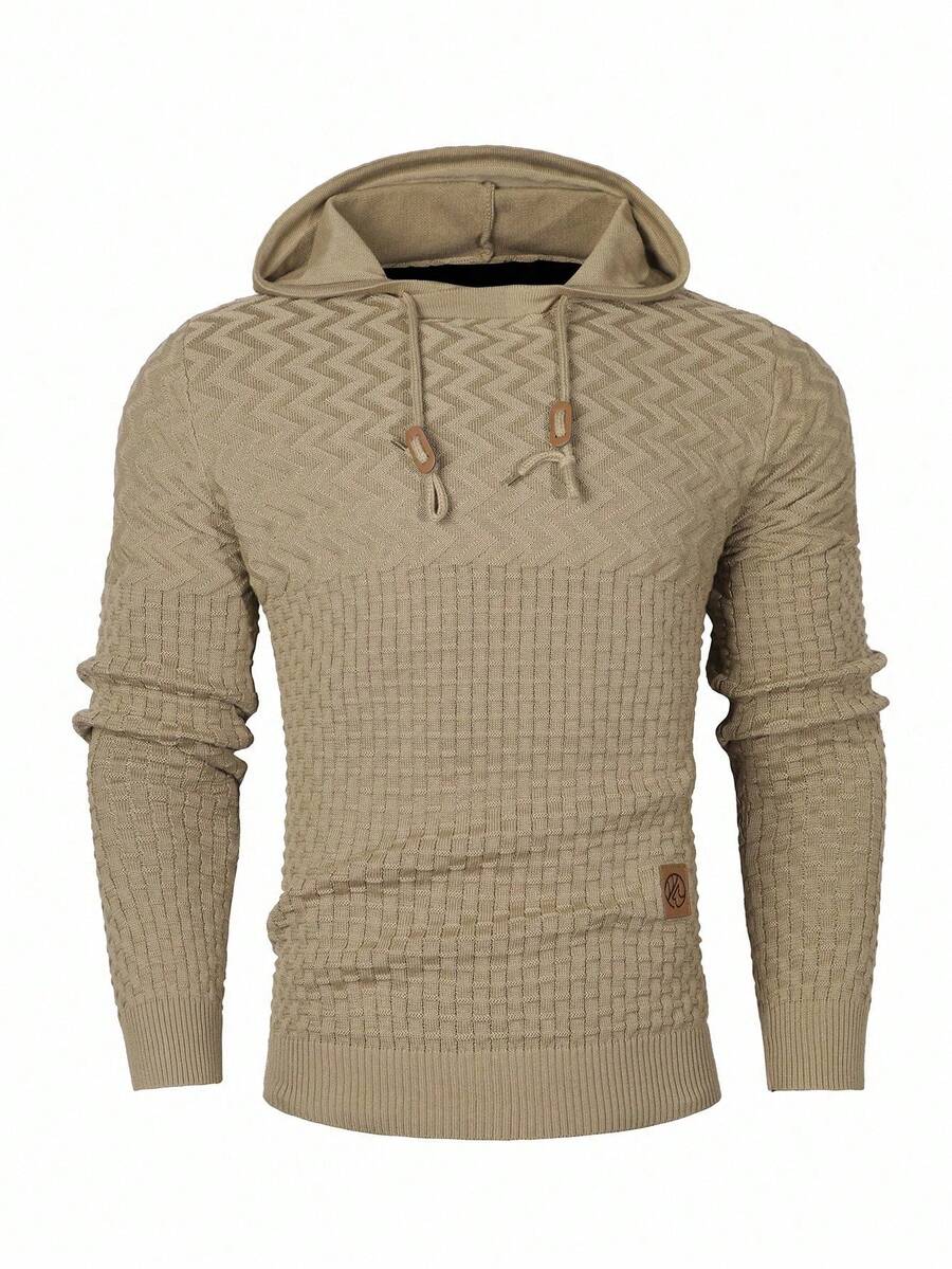 Manfinity Homme sweat-shirt à capuche casual unicolore pour homme - Tabac - Voir 1