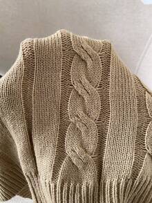 INAWLY 女士时尚休闲度假甜美经典钩针开衫 - 杏色 - 查看 5