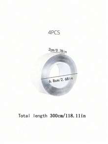 1PC Nano Double-Sided Tape High Viscosity Invisible Adhesive Tape Thick Acrylic Gel Home Bathroom Decor Wall Mounting No Residue Removable Reusable Waterproof For DIY Crafts Office Organization