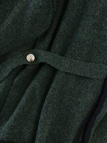 GlowEve CURVE Plus Size Women Knitted Long Sleeve Cardigan And Pants Casual Suit, Autumn/Winter - Green - View 5