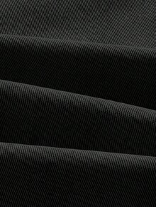 SHEIN MOD MOD 女士甜美版直筒牛仔裤，粉色棉质，情人节服装，情人节裤子，情人节宽松牛仔裤 - 黑色 - 查看 6