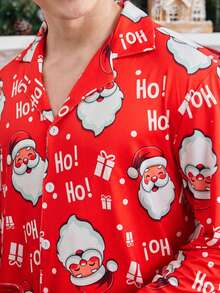 FamilyFrolics 2pcs Christmas Men's Pajama Set, Fall Winter Clothes - Red - View 4