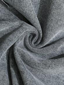 STEELVANCE Men Casual Patchwork Frayed Hoodie Zip-Up Denim Jacket, Street Style Ripped Grunge Baggy Jacket, Perfect Holiday Gift For Boyfriend & Husband Y2k Cyberpunk Oversized Streetwear, Fall - Dark Grey - View 8