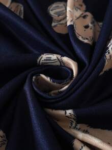 2件套男童休闲熊印花舒适长裤和长袖睡衣套装 - 黑色 - 查看 4