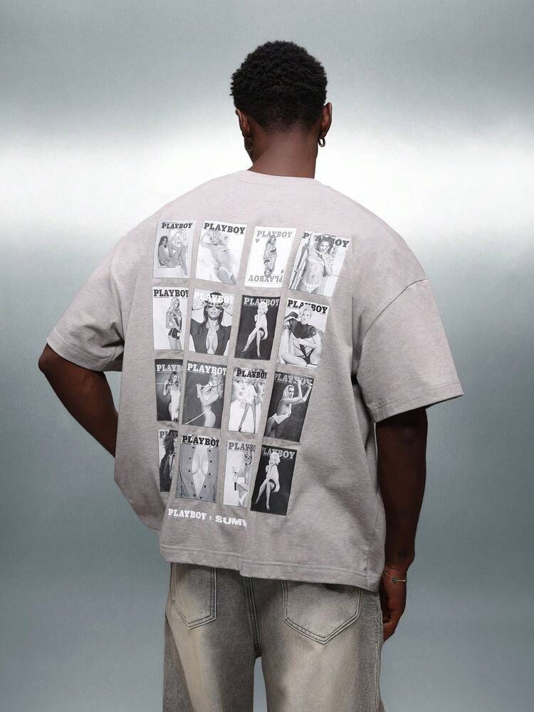 PLAYBOY X SUMWON Boxy Fit Tee With Vintage Magazine Print