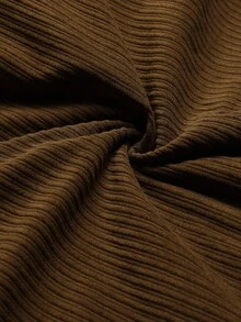 Lyxana 女式长款仿皮灯芯绒棉服外套（冬季） - 橄欖綠 - 查看 6