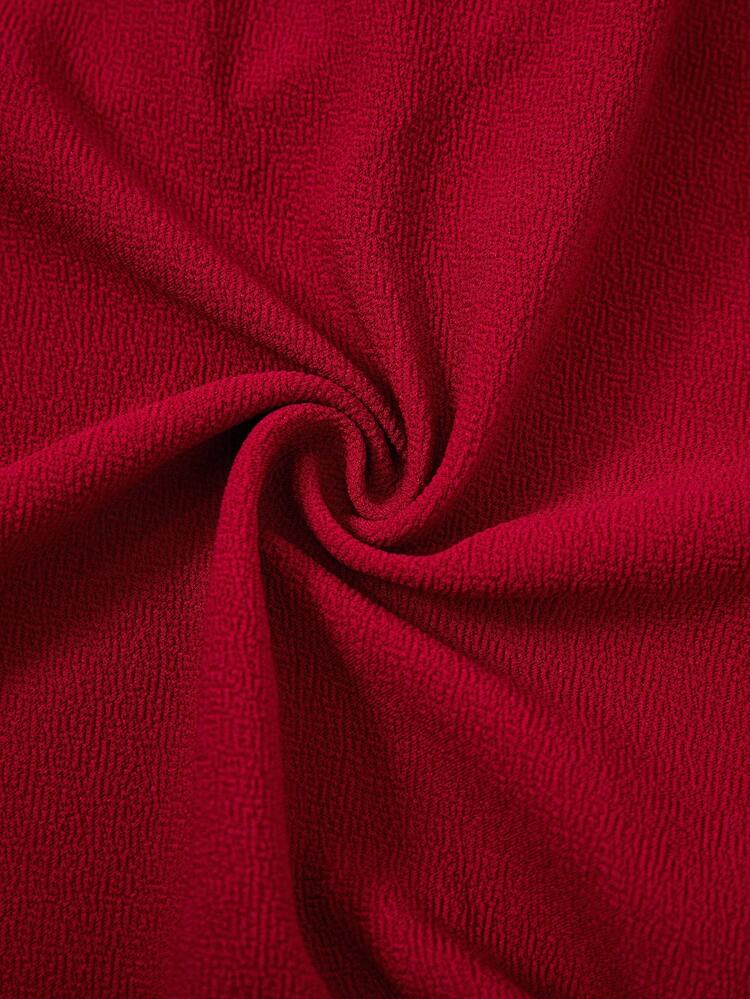 Plus Size Red Mom Round Neck Lace Patchwork Elegant Office Lady Winter Dress Winter Clothes For Women  Christmas Clothes  New Year Dress