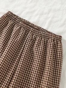 Tween Boy Letter Print Long Sleeve Top & Plaid Pants Loungewear Set Boy Casual Sets - Multicolor - View 5