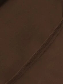 Franclia 通勤时尚百搭束腰双排扣金属纽扣撞色饰边卡其色女式西装外套，优雅春秋季外套，商务休闲装，漂亮女士西装外套 - 咖啡棕 - 查看 5