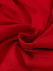 SHEIN 圣诞节幼儿男孩可爱有趣的圣诞帽、圣诞树、游戏机印花、优雅雪人、格子长裤、长袖休闲舒适圆领两件套睡衣套装 - 紅色 - 查看 3