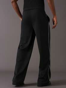 STYNVO Men's Letter Print Drawstring Waist Pocket Loose Fit Casual Sweatpants