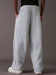 STYNVO 男士宽松休闲运动裤，百搭街头风格慢跑裤，适合街头潮流、日常休闲、周末出游、音乐节、社交聚会等各种场合。这款裤子是男士衣橱必备的百搭单品，也是送给男朋友或老公的绝佳礼物。超大码运动裤，男士宽版运动裤，Pro Club 运动裤，灰色宽松运动裤 - 灰色 - 查看 2