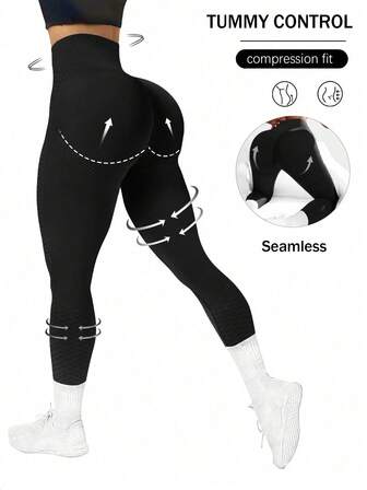 Gameset SHEIN Sport Seamless Wide Waistband Sports Leggings Legging Sport Femmelegging Sportleggings Sportseamless Women Sports Leggingswomen Sports Leggings