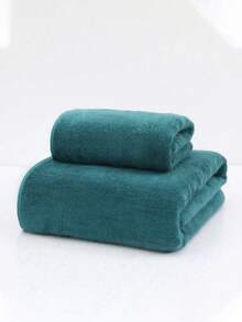 QIBHI 1/2/3PCS Towel Set: Ultra Soft & Highly Absorbent Bath, Hand, And Face Towels In Solid Colors. Perfect For Bathroom, Pool, Gym, Travel, And Home Salon Use. Ideal For Back To School Essentials, Spa Quality, Quick-Dry & Lightweight. Great As Guest Towels, Beach Towel, Fitness Towel. Bleach-Friendly For Everyday Luxury - Lake Blue - View 6