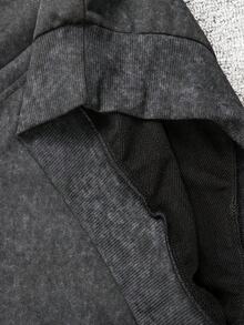 Sport MetroGents 1 Peça Moletom com Capuz Casual de Rua Masculino com Estampa de Esqueleto no Bolso, Forro Térmico, Outono/Inverno