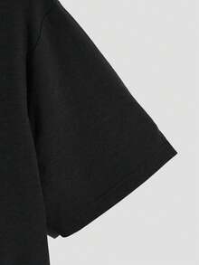 Sport MetroGents Men's Simple Graphic Print Round Neck Short Sleeve Activewear T-Shirt Workout Tops Breathable - Black - View 5