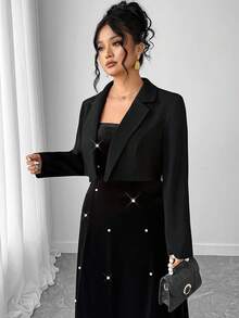 SHEIN Elenzya Ensemble 2 pièces grande taille - Noir - Voir 3