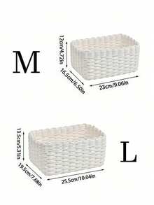 Hand - Woven Storage Basket Set, 1 Piece Or 3 - Piece Set. Storage Baskets Made Of Paper - Rope Material, Suitable For Home Organization And Storage. They Are Applicable To Living Rooms, Bedrooms, Cabinets And Offices, And Can Be Used For Home Decoration And Farmhouse Decoration. (Small + Medium + Large). Shelf Baskets.