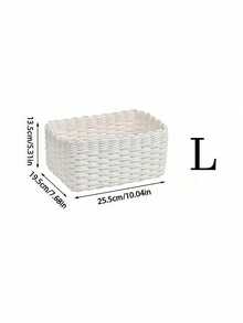 Hand - Woven Storage Basket Set, 1 Piece Or 3 - Piece Set. Storage Baskets Made Of Paper - Rope Material, Suitable For Home Organization And Storage. They Are Applicable To Living Rooms, Bedrooms, Cabinets And Offices, And Can Be Used For Home Decoration And Farmhouse Decoration. (Small + Medium + Large). Shelf Baskets.