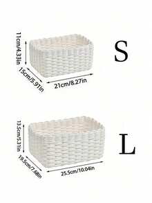 Hand - Woven Storage Basket Set, 1 Piece Or 3 - Piece Set. Storage Baskets Made Of Paper - Rope Material, Suitable For Home Organization And Storage. They Are Applicable To Living Rooms, Bedrooms, Cabinets And Offices, And Can Be Used For Home Decoration And Farmhouse Decoration. (Small + Medium + Large). Shelf Baskets.