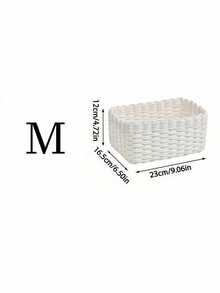 Hand - Woven Storage Basket Set, 1 Piece Or 3 - Piece Set. Storage Baskets Made Of Paper - Rope Material, Suitable For Home Organization And Storage. They Are Applicable To Living Rooms, Bedrooms, Cabinets And Offices, And Can Be Used For Home Decoration And Farmhouse Decoration. (Small + Medium + Large). Shelf Baskets.