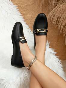 Women Loafers Shoes - Black - View 3