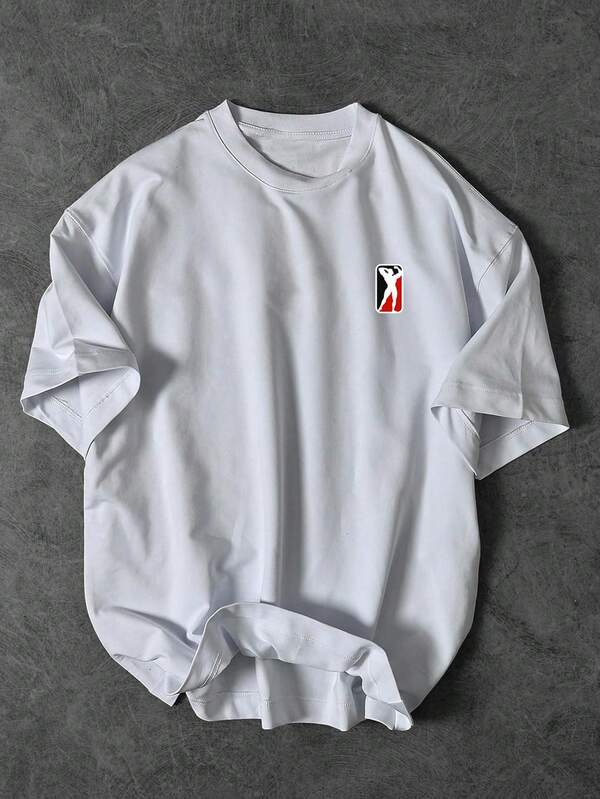 Sport MetroGents Men's Simple Graphic Print Round Neck Short Sleeve Sports T-Shirt Workout Clothes Running Tees & Tanks Workout Tops Breathable