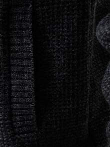 Manfinity Homme Men's Casual Everyday Commute Quilted Faux Leather Yoke Zip-Up Hooded Warm Cardigan, Autumn/Winter