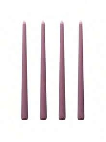 Una caja de cuatro velas sin humo de 25 cm de largo con degradado de color, velas para fiestas, velas para cena a la luz de las velas, decoración del hogar, velas de cumpleaños, una variedad de colores, fiestas de banquete, bodas románticas, decoración de salones - Multicolor - Ver 45