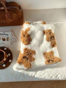 CovetEZ 女士休闲熊印花短裤，秋冬 - 白色 - 查看 5