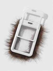 ROMWE Grunge Punk 1 pieza Llavero con colgante de cola de animal de piel sintética a rayas marrón con estilo retro Y2K elegante y de alta gama, adecuado para uso diario de mujeres/niñas, regalo para vacaciones - Marrón-7 - Ver 5