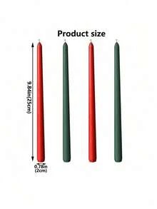 Una caja de cuatro velas sin humo de 25 cm de largo con degradado de color, velas para fiestas, velas para cena a la luz de las velas, decoración del hogar, velas de cumpleaños, una variedad de colores, fiestas de banquete, bodas románticas, decoración de salones - Multicolor - Ver 46