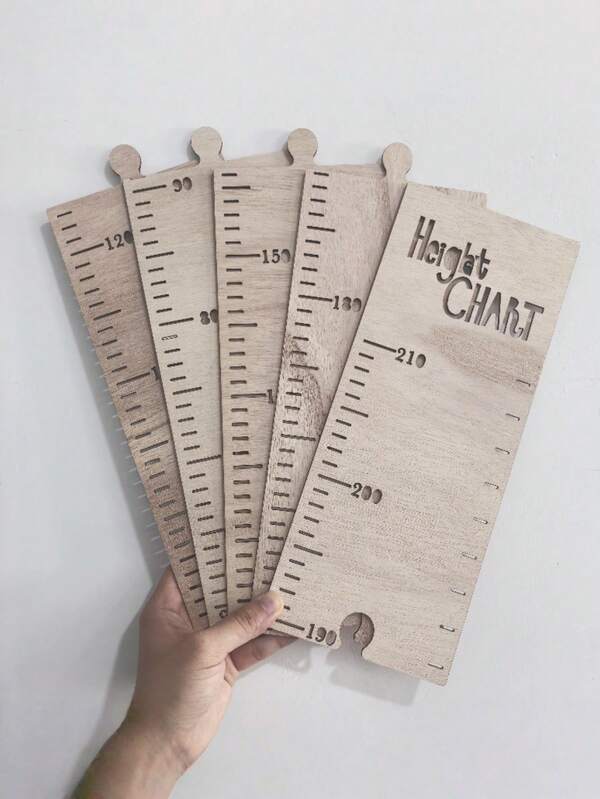 SHEIN 1 Stück/ Nordischer Holz Größenlineal für Zuhause/Holz Messlatte für Kinderzimmer Dekoration/Kinder Höhenmesser für Innenräume, Aufkleber, Wandtattoo, Vinyl Aufkleber für Heim Dekorationen, Frühlings Dekoartikel um dein Zuhause aufzufrischen, Festdekoration Aufkleber Geschenke Geburtstag Abschluss