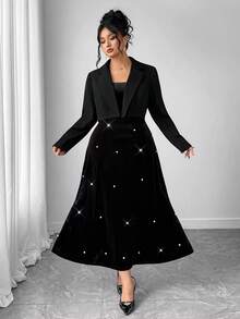 SHEIN Elenzya Ensemble 2 pièces grande taille - Noir - Voir 6