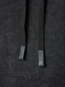 Sport MetroGents 1 Peça Moletom com Capuz Casual de Rua Masculino com Estampa de Esqueleto no Bolso, Forro Térmico, Outono/Inverno