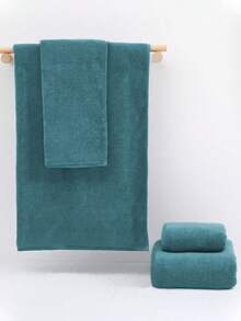 QIBHI 1/2/3PCS Towel Set: Ultra Soft & Highly Absorbent Bath, Hand, And Face Towels In Solid Colors. Perfect For Bathroom, Pool, Gym, Travel, And Home Salon Use. Ideal For Back To School Essentials, Spa Quality, Quick-Dry & Lightweight. Great As Guest Towels, Beach Towel, Fitness Towel. Bleach-Friendly For Everyday Luxury - Lake Blue - View 5